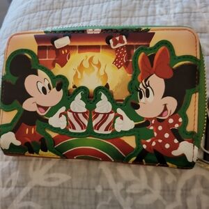 Loungefly Christmas Disney Minnie and Mickey wallet. Brand new